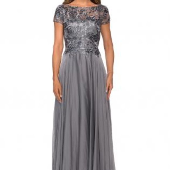 New La Femme Mother of the Bride/Groom Dress Size 4 - Picture 3 of 17